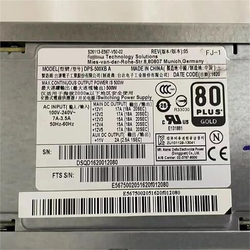 1 قطعة ل S26113-E567-V50-02 DPS-500XB خادم التيار الكهربائي 500 واط in Kuwait