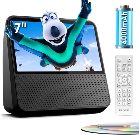 9.8 "مشغل أقراص DVD المحمولة للسيارة ، شاشة عالية الدقة 7 بوصة ، مشغل DVD السفر المدمج في مكبرات الصوت المزدوجة HIFI ، بطارية قابلة لإعادة الشحن 6 ساعات ، Bluetooth/USB/AUX PORT/SYNC TV/REFER in Kuwait