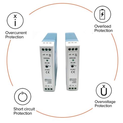 MDR 10 واط 12 فولت صناعة تبديل وضع التيار الكهربائي نوع السكك الحديدية DIN لمستلزمات LED الخفيفة SMPS in Saudi Arabia