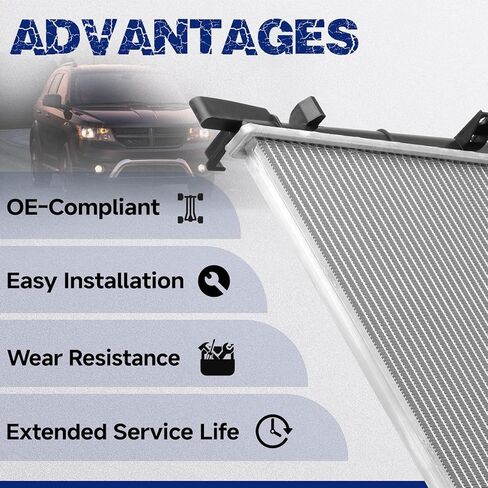 Engine Coolant Radiator with Transmission Oil Cooler, Fit for Chevrolet Colorado 2004-2012 & GMC Canyon 2004-2012 & Isuzu i-280, i-290, i-350, i-370, 2.8L 2.9L 3.5L 3.7L, OE 2707, 21524 in Saudi Arabia