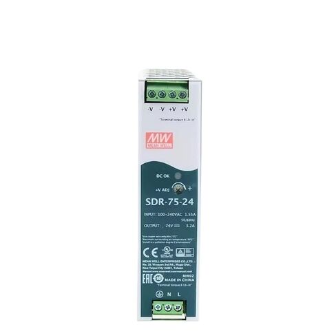 SDR-75 SDR-75-12 SDR-75-24 SDR-75-48 سكة DIN صناعية ذات مخرج واحد مع مصدر طاقة (SDR-75-12) in Saudi Arabia