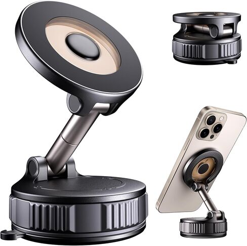 Magnetic Phone Holder for Car [120+ LB Strongest Suction & 2800gf Strongest Magnetic] 360° Adjustable Car Phone Holder for Magsafe Phone Holders for Your Car for iPhone 16 Pro Max 15 14 13 12 Plus in Kuwait