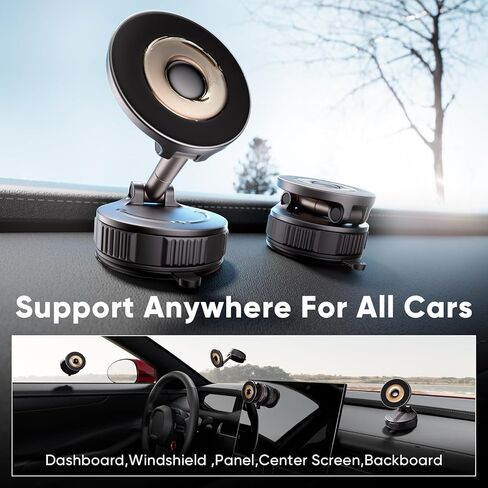 Magnetic Phone Holder for Car [120+ LB Strongest Suction & 2800gf Strongest Magnetic] 360° Adjustable Car Phone Holder for Magsafe Phone Holders for Your Car for iPhone 16 Pro Max 15 14 13 12 Plus in Kuwait