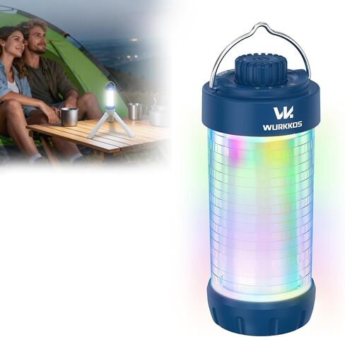 Wurkkos CL01 Camping Lantern قابلة لإعادة شحنها ، 550LM ضوء خيمة مقاوم للماء مع قاعدة مغناطيس ، حتى 300 ساعة في وقت التشغيل ، مصباح يدوي محمول مع ضوء RGB ، ضوء معسكر الطوارئ للإعصار ، المشي لمسافات طويلة ، التخييم in Saudi Arabia