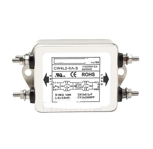 CW4L2-6A/10A/15A/20A-S Screw-Type Double-Stage Filter Anti-Interference AC 220V Filter(CW4L2-15A-S) in Saudi Arabia