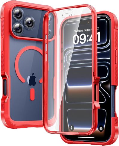 Diclara متوافق مع علبة iPhone 11 ، كامل الجسم الوعرة مع واقي شاشة مضاد للخلع حساسة لللمس ، واضحة في الحافظة الصدفة TPU واضحة مع iPhone 11 6.1 "(Clear Glitter) in Kuwait