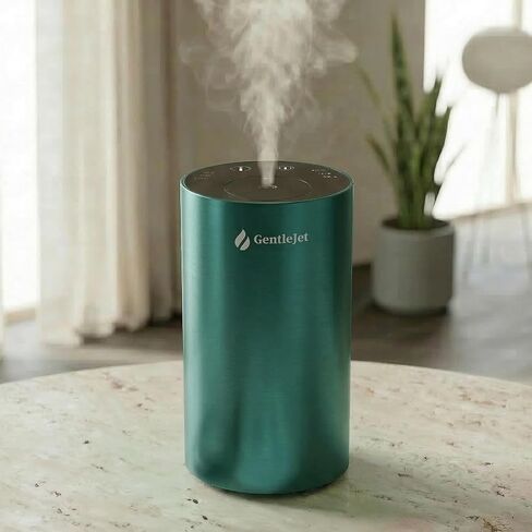 GentleJet LiteMist Waterless Nebulizing Essential Oil Diffuser – Cold Air Aromatherapy, USB-C Cordless 2000mAh Battery, Aluminum Portable for Home Office Car, 20ml in Saudi Arabia