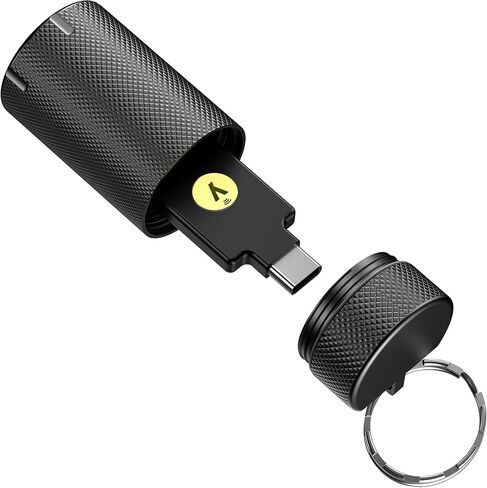 YubiKey Keychain Protector Case for 5/5C NFC - Single-key Secure Storage,Waterproof & Scratch-Resistant for Everyday Carry (Black) in Kuwait