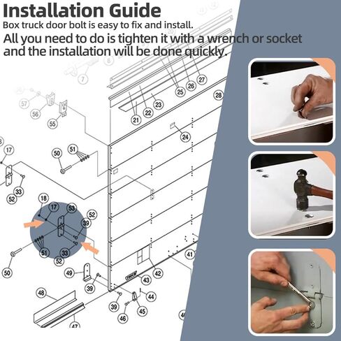 20 حزمة 1 1/4 "النقل الترباس ومجموعة الجوز لمفصل الباب العلوي تودكو البياض مورغان صندوق العليا شاحنة مقطورة نشمر أجزاء إصلاح الباب in Kuwait