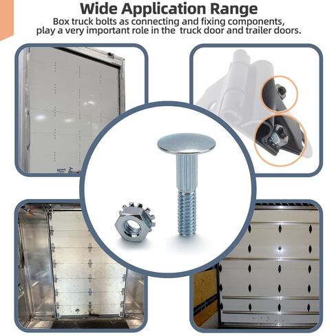 20 حزمة 1 1/4 "النقل الترباس ومجموعة الجوز لمفصل الباب العلوي تودكو البياض مورغان صندوق العليا شاحنة مقطورة نشمر أجزاء إصلاح الباب in Kuwait