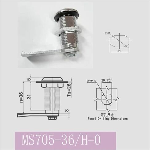 Height 0mm-Zinc Zinc Alloy 1 Set with Ms705-36 Quarter Turn Cam Lock Latch 1Pcs in Saudi Arabia