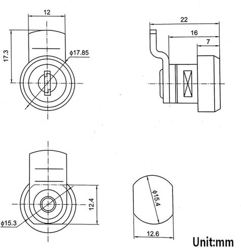 Mini Cam Lock Industrial Control Cabinet Cam Lock Cashier Security Lock MA102 2Pcs in Kuwait