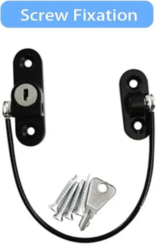 Lock Cabinet Fridge Door Lock Stainless Steel Cable Home Window Lock Strong Fix 1Pcs(C2) in Saudi Arabia