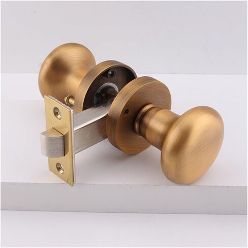 قفل باب أمريكي ذهبي، قفل كروي بسيط للحمام الداخلي، قفل باب من الخشب الصلب الأوروبي للحمام، قفل باب الغرفة الصامتة (ذهبي) in Kuwait