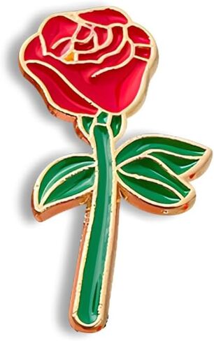 GKDFK Enamel Red Rose Brooch Pins for Women Valentine's Day Flower Rose Pin Jewelry Gifts Set Elegant Hat Dress Wedding Party Accessories Bulk Pack for Festival in Saudi Arabia