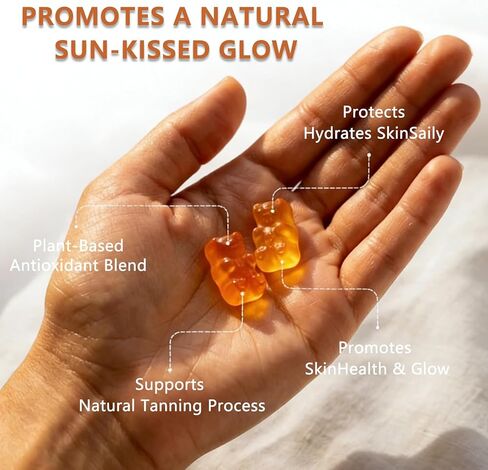 Savanna Skin Tanning Gummies:Antioxidant Beauty Gummies with Beta-Carotene & Lycopene for a Healthy Sun-Kissed Look – 60 Daily Beauty Gummies in Saudi Arabia