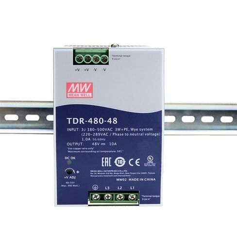 TDR-480-48 480W سكة DIN صناعية ثلاثية الطور مع وظيفة PFC TDR-480 48V 10A in Saudi Arabia