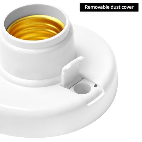 حامل مصباح إضافي QWORK E26/ E27 مع مفتاح تشغيل/إيقاف | مقبس المصباح الكهربائي E26 | سلك تمديد بطول 15 قدم | حلقة داخلية من النحاس بالكامل | 60 واط ماكس | 2-حزمة in Kuwait