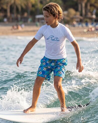 Century Star Boys Swim Trunks with Zipper Pockets-Anti-Chafe Compression Liner Shorts Quick Dry Bathing Suit for 8-16 Years in Saudi Arabia