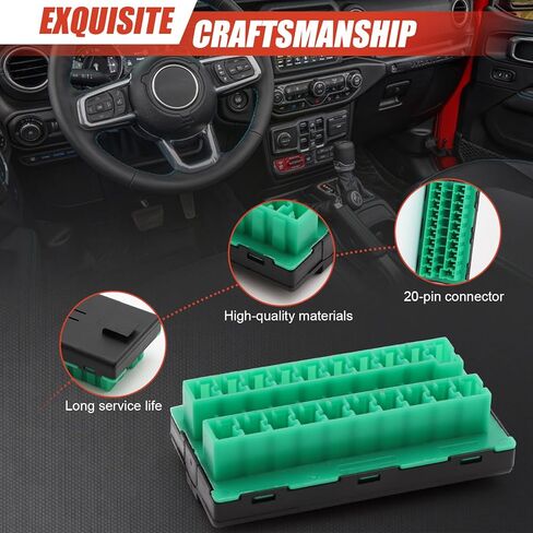 68321746AA CAN-C Buss Star Splice Block Fuse Connector متوافق مع Dodge Ram 1500/2500/3500 2017-2025، Jeep Gladiator/Wrangler JT JL، Chrysler Pacifica/Voyager، استبدال # 2-2272352-5 in Kuwait