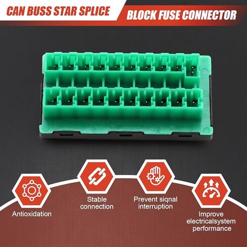 68321746AA CAN-C Buss Star Splice Block Fuse Connector متوافق مع Dodge Ram 1500/2500/3500 2017-2025، Jeep Gladiator/Wrangler JT JL، Chrysler Pacifica/Voyager، استبدال # 2-2272352-5 in Kuwait