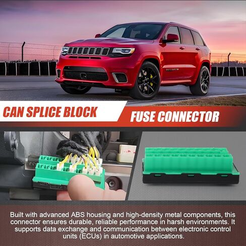 68321746AA CAN-C Buss Star Splice Block Fuse Connector متوافق مع Dodge Ram 1500/2500/3500 2017-2025، Jeep Gladiator/Wrangler JT JL، Chrysler Pacifica/Voyager، استبدال # 2-2272352-5 in Kuwait