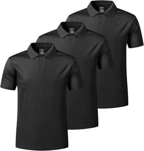 Golf Polo Shirts for Men Quick-Dry Athletic Mens Polo Shirts Collared Shirt in Kuwait