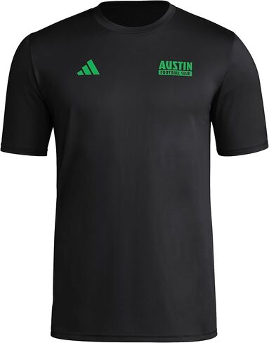 تيشيرت Austin Fc Local Warp Pre-Game قصير الأكمام للرجال من أديداس in Saudi Arabia