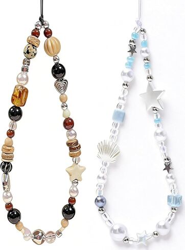 2 PCS هاتف سحر سحر عالمي الهواتف اليدوية الكاميرا حزام الكاميرا الحبل لؤلؤة لؤلؤة ملحقات سلسلة لطيف سلسلة ملحقات عالمية لجميع الهواتف الذكية Samsung Women Girls الهواتف الأكياس Bagch Ceychain Style in Kuwait