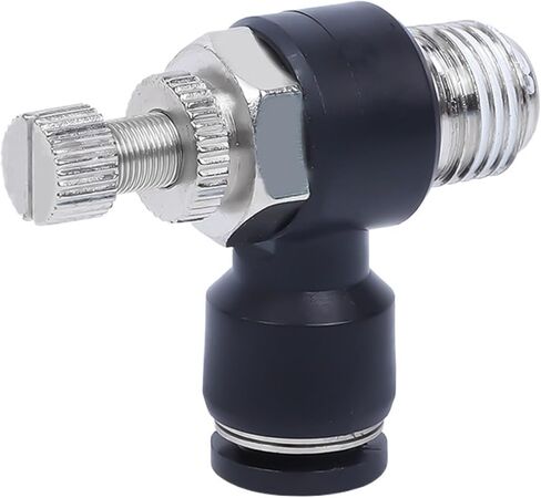 Black Gas Pipe Joint Speed Regulation Pneumatic One-way Cylinder Throttle Valve SL4-M5/6-01/8-02/03 2Pcs(BlackSL16-04) in Saudi Arabia