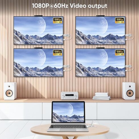 جهاز إرسال HDMI اللاسلكي و 2 أجهزة استقبال 500 قدم/150 مترًا ، 2.4 جم+5G توصيل وتشغيل Wireless Wireless HDMI Flitter 1 على شاشات متعددة للفيديو والصوت للمراقبة من الكمبيوتر المحمول/مربع/جهاز التلفزيون in Kuwait