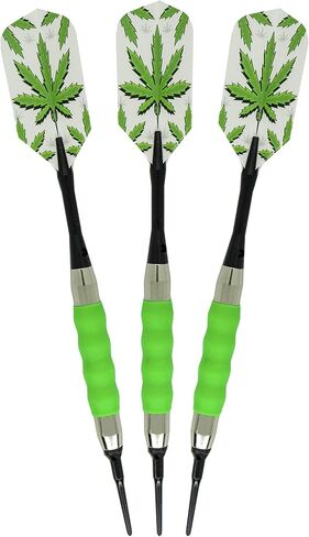 سهام ذات أطراف ناعمة من Sure Grip Viper Green مع حقيبة رمي السهام وملحقاتها اختيار الرحلات 16 أو 18 جرامًا (أوراق الوعاء رفيعة، 18 جم) in Saudi Arabia