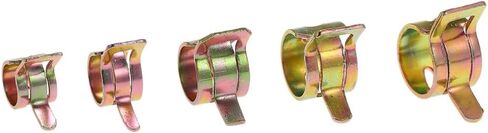 Durable Color Zinc Plated 75 PCS Boxed M6 10 Spring Hose Clamps Fuel Line Clamp Set for Automotive Motorcycle Garden Equipment Fuel Line Hose Securing Maintenan in Saudi Arabia