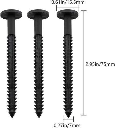16PCS Shutter Fastener Plate Nails 2.95x0.61x0.27 inches for External Vinyl Wood Shutter Fastener Plate Nail Anchors in Saudi Arabia