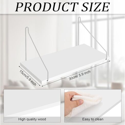 رف جهاز عرض DERTE للجدار مقاس 12 × 6 بوصة رف تثبيت على الحائط من الخشب العائم ملحقات منظم لجهاز عرض جهاز التوجيه مودم صندوق كابل في مكتب الحمام المطبخ (الجوز) in Kuwait