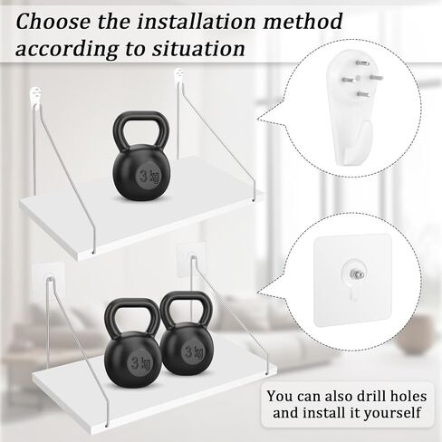 رف جهاز عرض DERTE للجدار مقاس 12 × 6 بوصة رف تثبيت على الحائط من الخشب العائم ملحقات منظم لجهاز عرض جهاز التوجيه مودم صندوق كابل في مكتب الحمام المطبخ (الجوز) in Kuwait