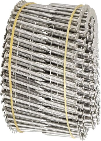 1200 Count Stainless Siding Nails 15 Degree 1-1/4 Inch x 0.09 Inch, Small Cap Coil Stud for Wood and Plastic in Saudi Arabia