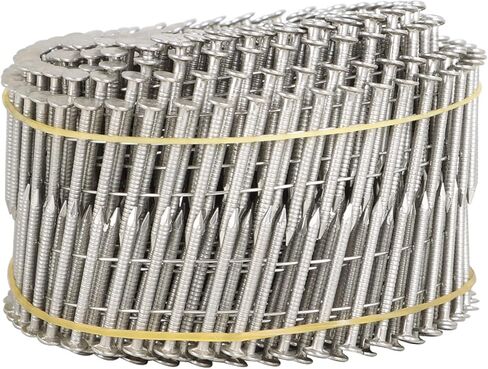 1200 Count Stainless Siding Nails 15 Degree 1-1/4 Inch x 0.09 Inch, Small Cap Coil Stud for Wood and Plastic in Saudi Arabia