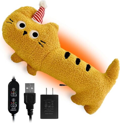 Heating Pad for Period Cramps & Menstrual Pain Relief, Cute Elephant Stuffed Animal Gift for Women Teen Girls Period Kit, Safe USB Powered Heat Pad for Car Travel (Heating Bear Brown) in Saudi Arabia