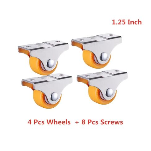 4-Pack 1.25 Inch Furniture Linear Wheels Rigid Plastic Silent Directional Fixed Casters Sliding Door Pulleys in Saudi Arabia