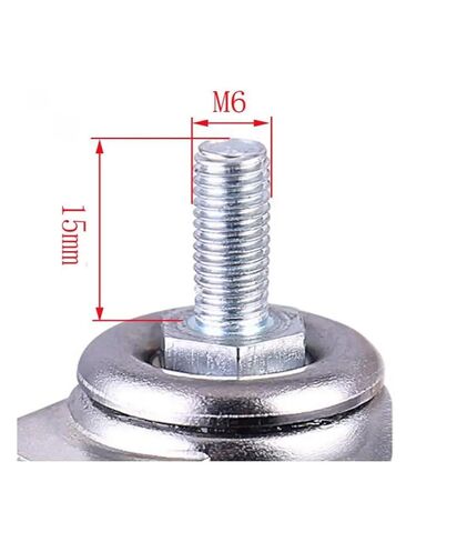 4PCS casters 1 inch Gray TPE Screw casters, M6 Silent Wheels, 25 mm Diameter Household Universal Wheels in Saudi Arabia