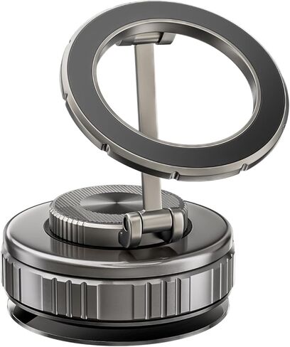 UBeesize Magnetic Car Phone Holder, 360° Adjustable Magsafe Vacuum Suction Mount with Dual Lock, Dashboard & Windshield Compatible, Fits iPhone 16/15/14/13/12 & Other Smartphones, Sticky Pad Included in Saudi Arabia