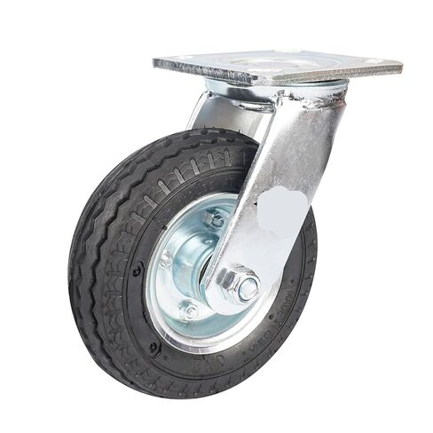 1 piece 6-inch Galvanized Inflatable Rubber Swivel air wear-Resistant Hotel Luggage Trolley Caster in Saudi Arabia