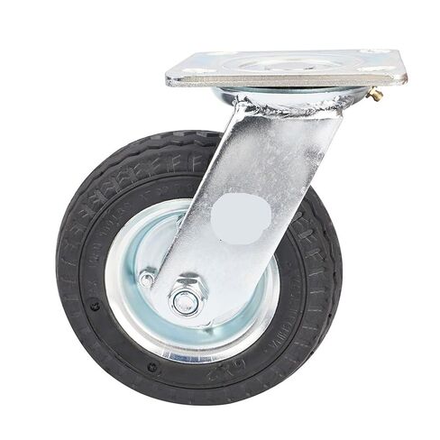 1 piece 6-inch Galvanized Inflatable Rubber Swivel air wear-Resistant Hotel Luggage Trolley Caster in Saudi Arabia