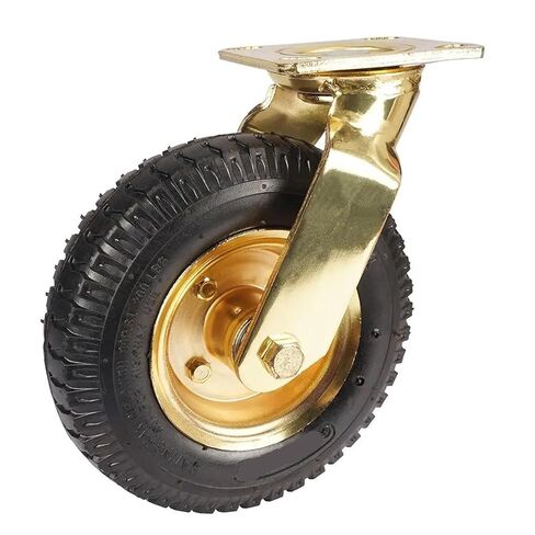 1 piece casters 8 inches Plated Pneumatic Wheels Rubber Hotel Luggage in Saudi Arabia