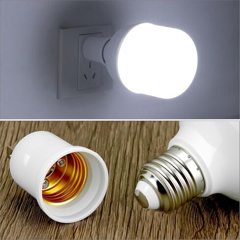 QWORK 8 Pack E26/E27 مقبس الإضاءة إلى محول التوصيل، محول مقبس الإضاءة 660 وات 125 فولت يحول المخرج إلى مقبس المصباح in Kuwait