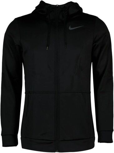 سويت شيرت بقلنسوة للتدريب الرياضي Therma بسحاب كامل للرجال من Nike (AS1، ألفا، L، عادي، عادي، رمادي داكن منقط، كبير) in Kuwait
