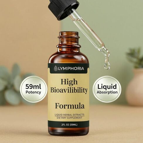 قطرات التصريف اللمفاوي، دعم الجهاز اللمفاوي، الجهاز المناعي، نباتي وغير معدل وراثيًا، خلطات عشبية طبيعية (59 مل/2 أونصة سائلة) in Saudi Arabia