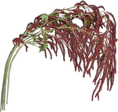 3 Pcs Amaranthus Artificial Flower Faux Burgundy Wisteria Branches Fake Hanging Flowers Wedding Flower Arrangement Photo Props for Party Decoration in Saudi Arabia