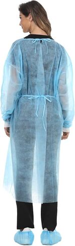 Disposable Isolation Gown with Knit Cuff Long Sleeve Blue Case of 105 in Kuwait
